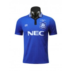 Camisola Everton Retro Equipamento Primeiro 1995 Manga Curta